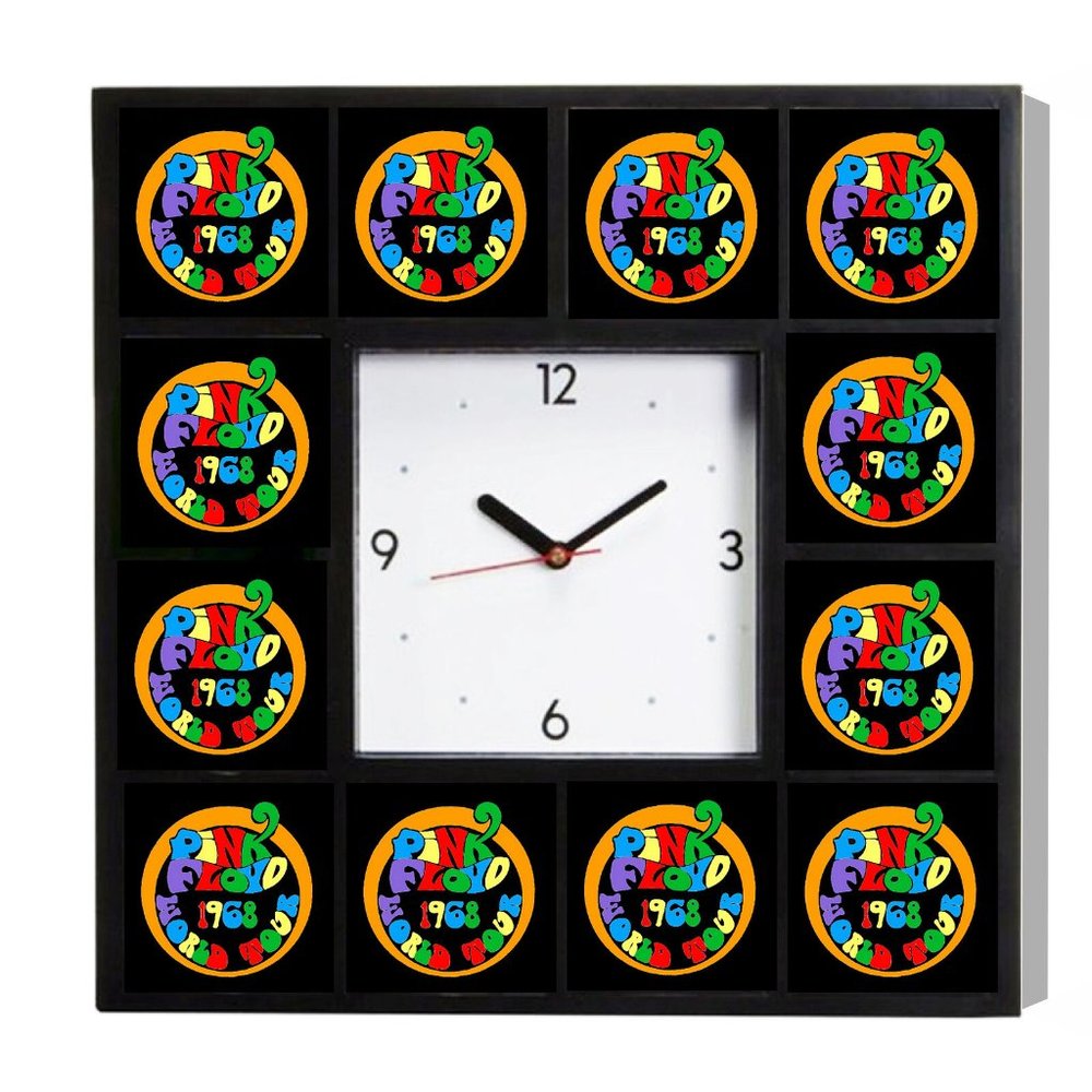 Pink Floyd 1968 World Tour around the Clock with 12 surrounding images